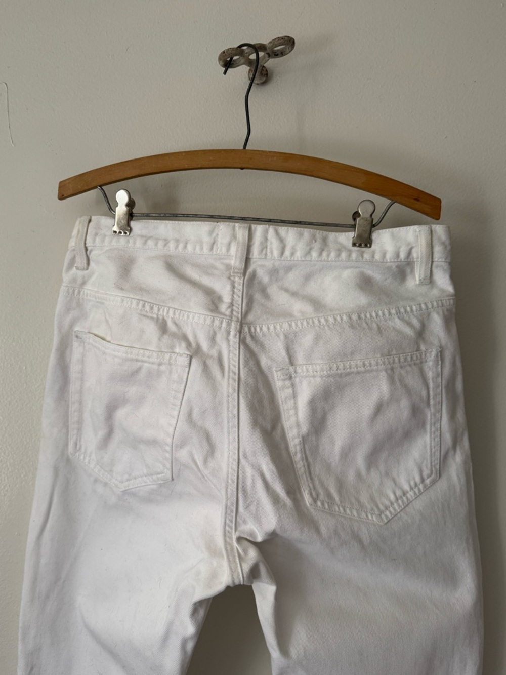 Acne Studios Town White Straight Leg Jeans 100% Cotton 33x34 - Picture 4 of 5